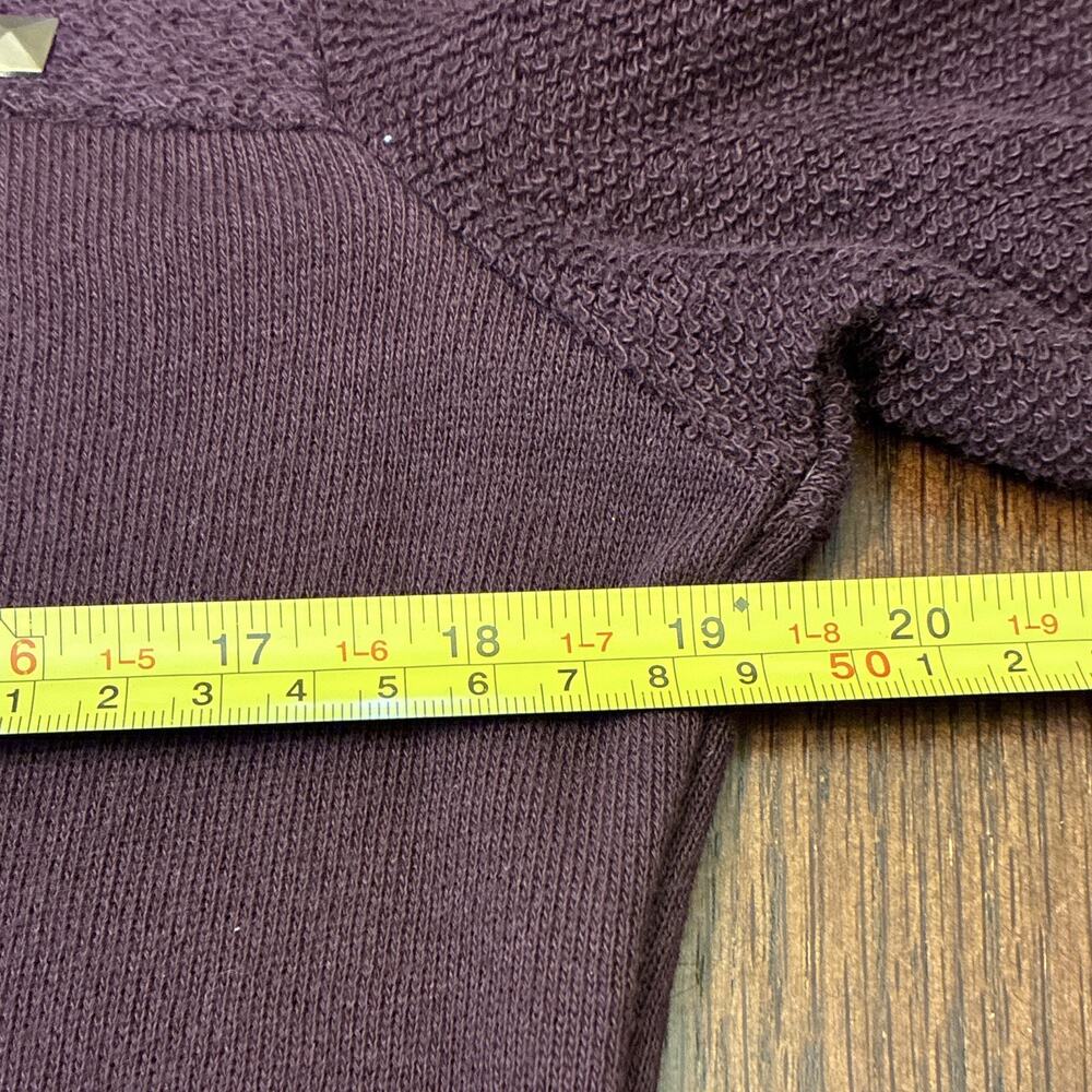 Valerie Stevens Purple Knit Mini Tunic Sweater Dress Studs Zipper Faux Pockets S - Picture 7 of 8